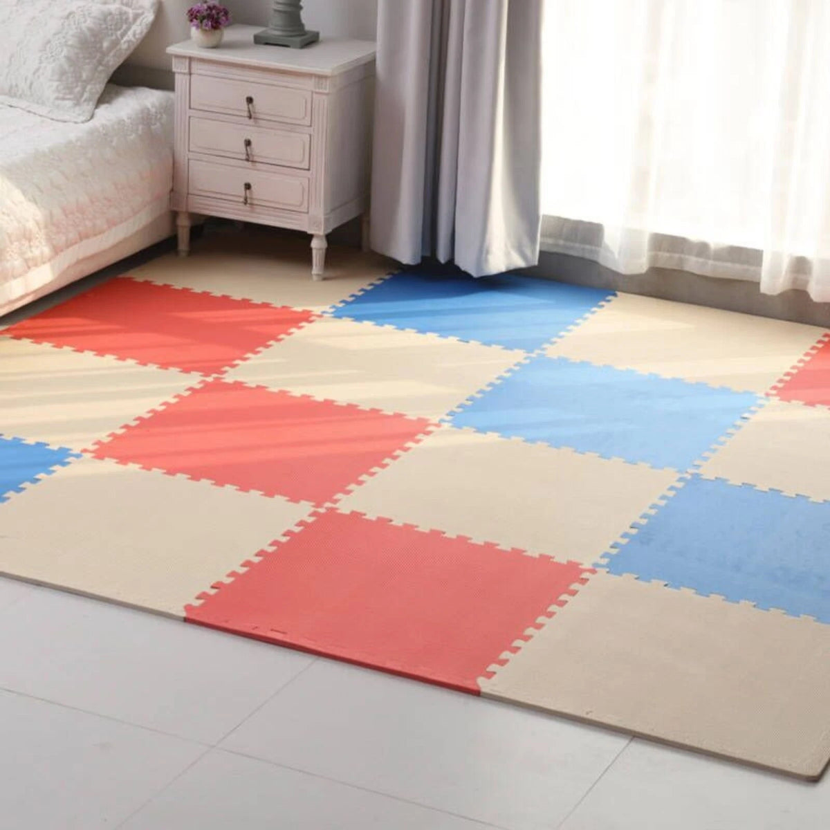 EVA INTERLOCKING FLOOR MATS SOFT FOAM GYM FLOORING MAT YOGA TILES 25 MM 60x60CM