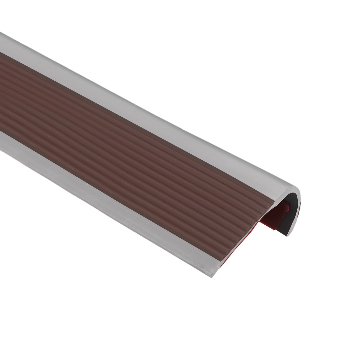 Stair Nosing, Vinyl Stair Edge Protector, Easy to Install, 6.6Ft, Coffee & Grey