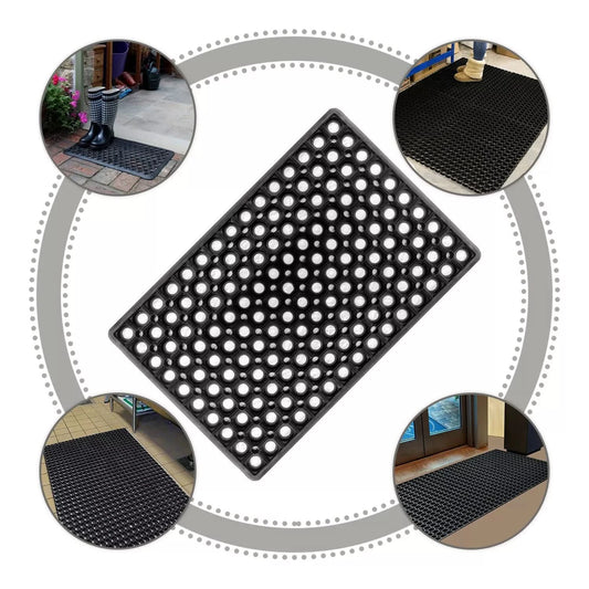 Non Slip Industrial Rubber Ring Door Mat Outdoor House Entrance Carpet Rug