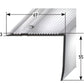 Aluminium Stair Nosing 1m Silver Edge Trim Anti-Slip Anodised Step Nose 69x55 mm