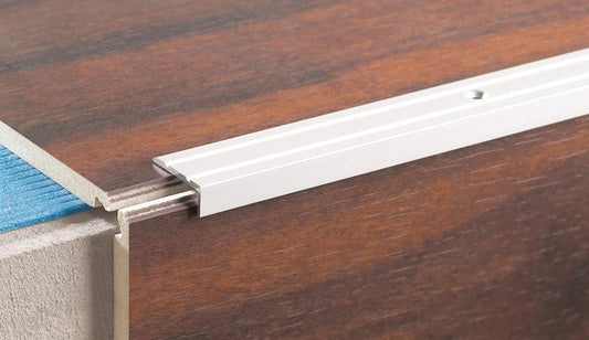 ALUMINIUM STAIR NOSING ANTI NON SLIP EDGE - STEP EDGING TRIM - 25x10 mm -1M