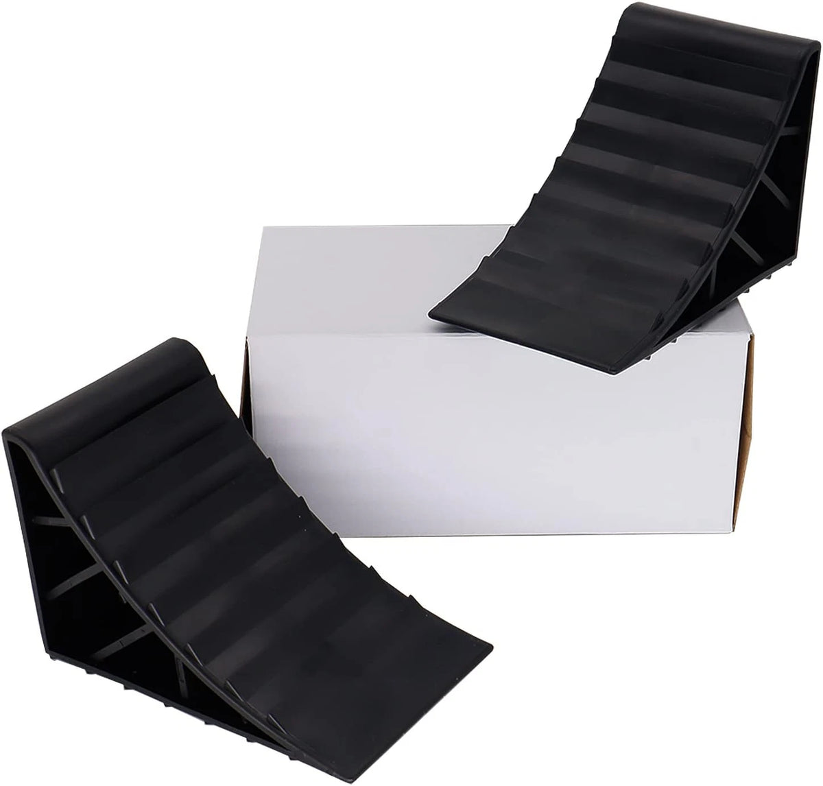 Heavy Duty Wheel Chocks Stoppers Block with Handles for Car Trailers