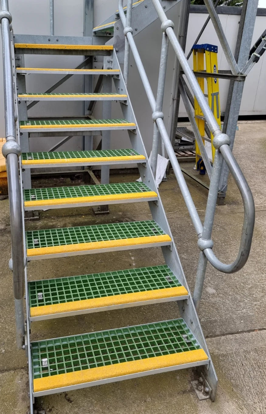 Non Slip Gritted Stair Nosing 55 x 55 x 4mm - Yellow Stair Edging - Cut to Size
