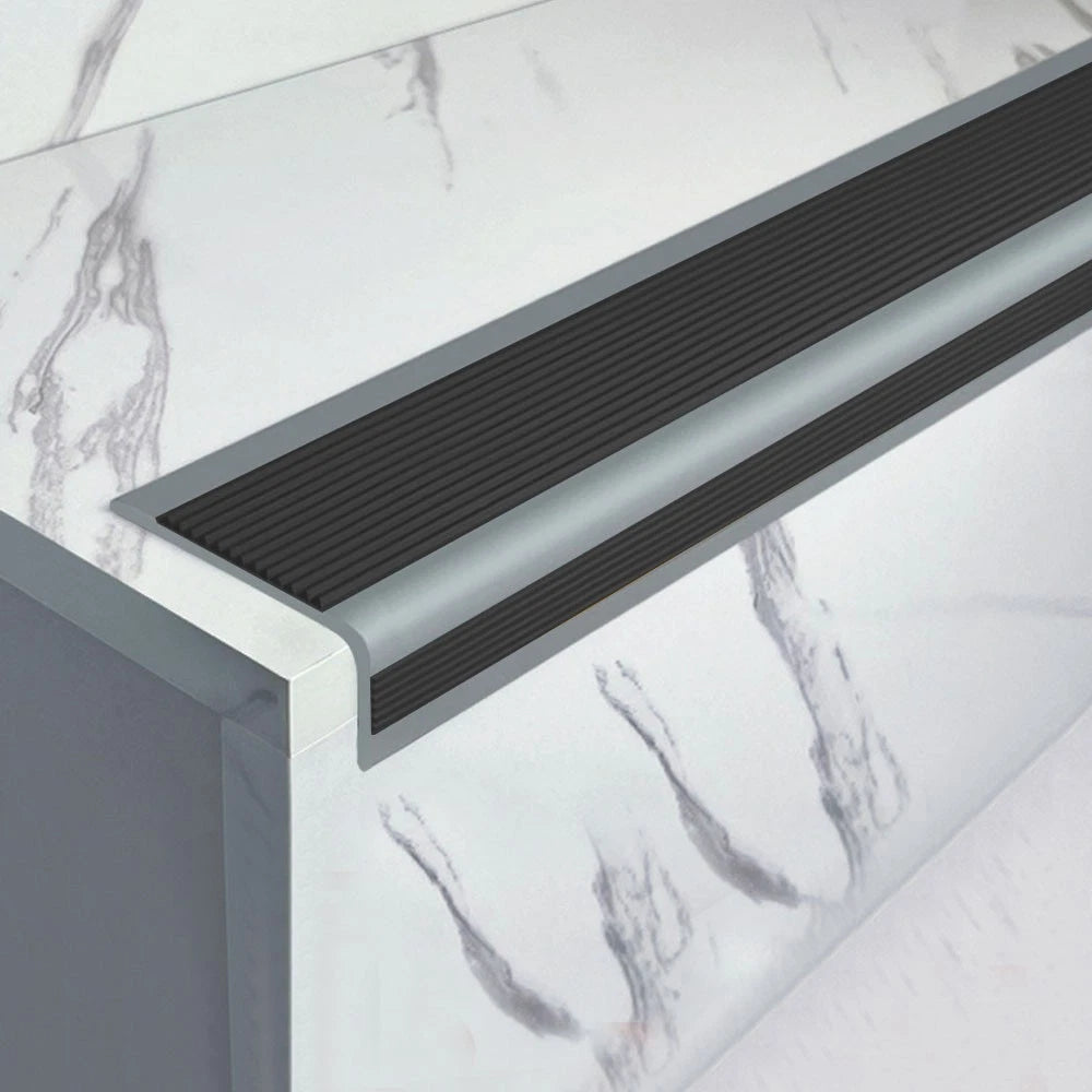 2 Metre Self-Adhesive PVC Stair Nosing Anti-Slip Edge Trim Protector Step Cover