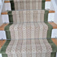Green Herringbone Stair Rug Very Long Runner For Stairways Halls Plain Border
