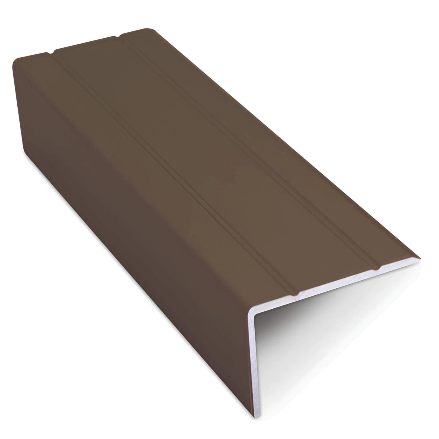 Aluminium 30mm x 20mm Stair Nosing Retro Fit Self Adhesive – NAS – Grooved 2.7m