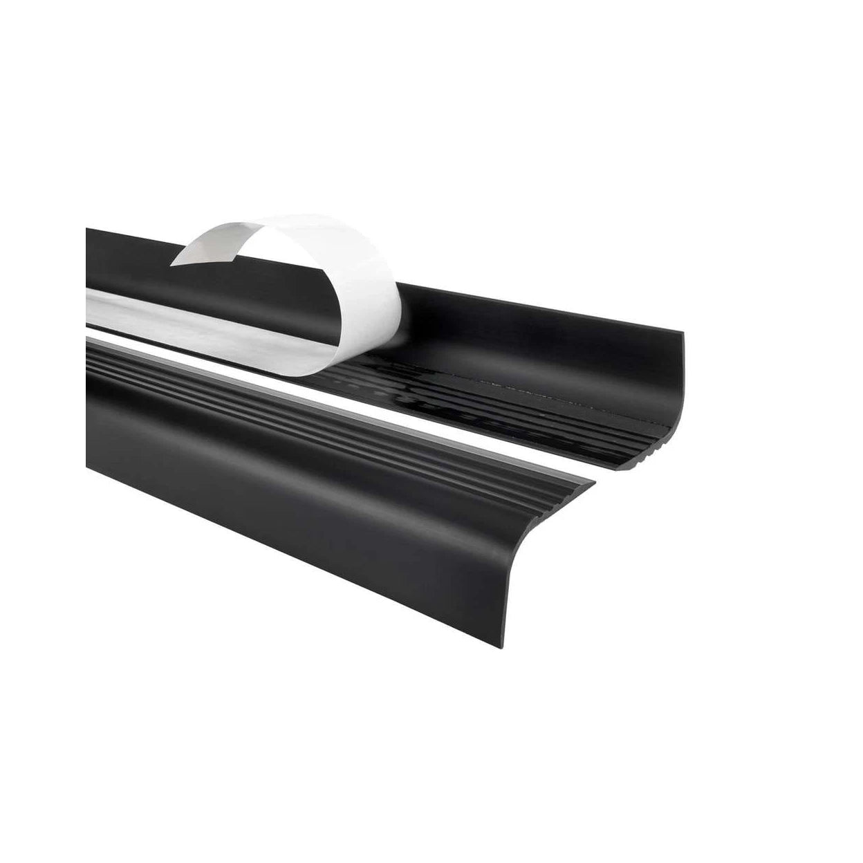 Stair Nosing Black PVC Non-Slip Self Adhesive 52x40mm 2.0m Flexible Grip Safety