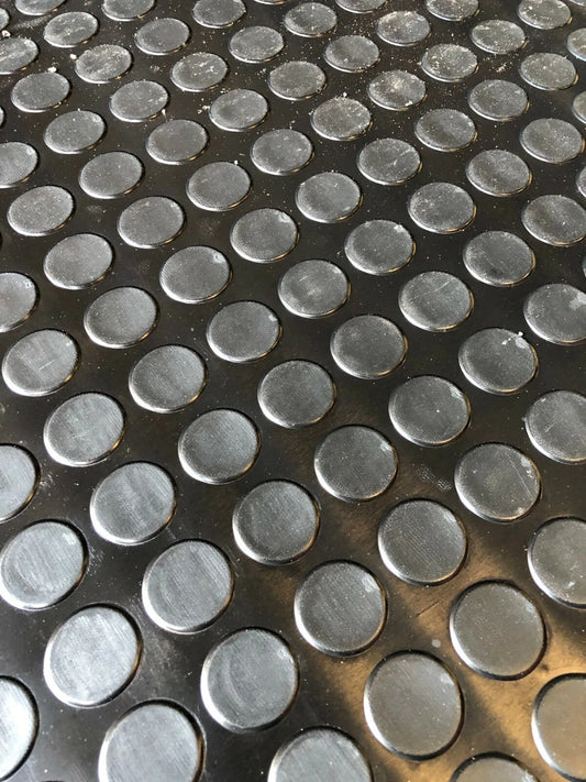 Stud / Penny Coin Rubber Flooring Matting Garage, Van Car Roll mat 5mm 2m wide