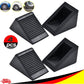 4x Heavy Duty Rubber Wheel Chocks Tire Stoppers For RV Trailer Car 125 x75 x60Mm