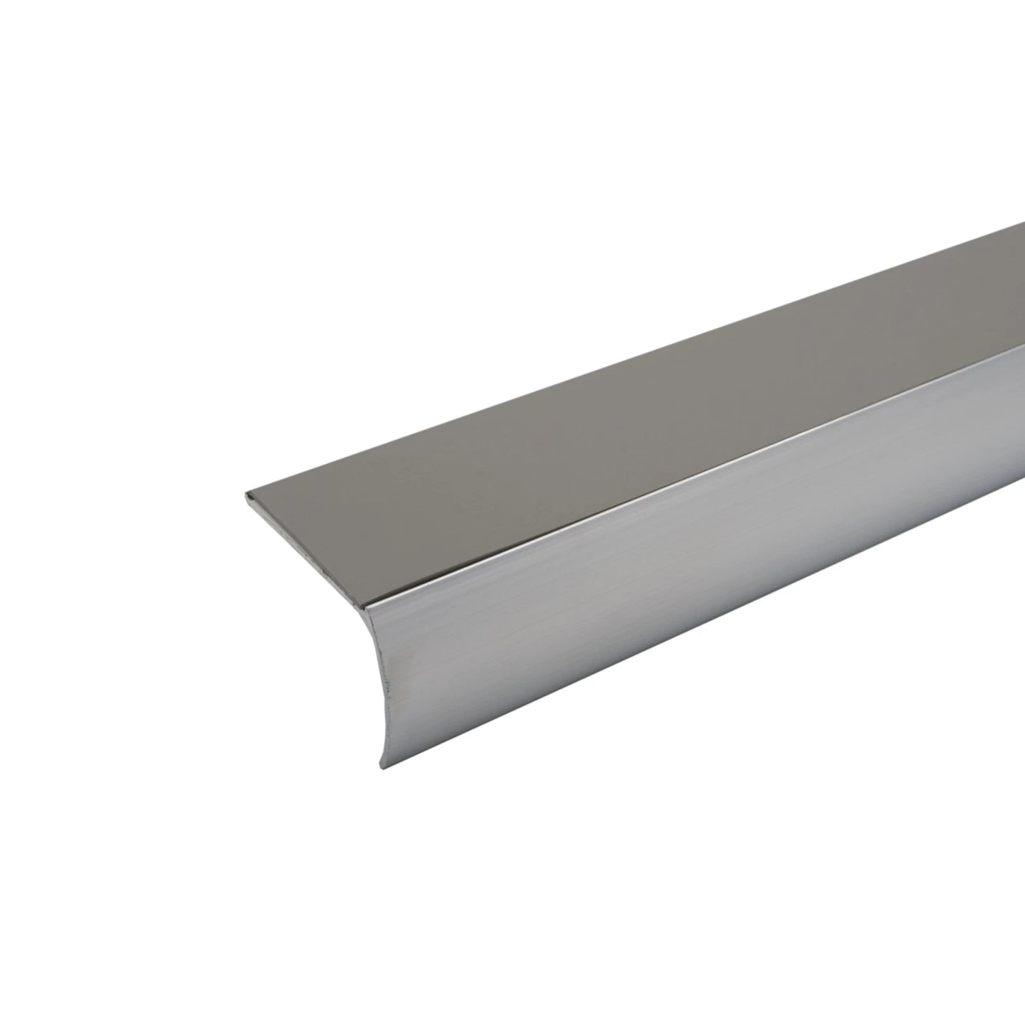 Aluminium Anti Slip Stair Nosing Bullnose Trim Step Edge Profile 57x 40mm x3.22m