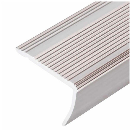 Stair Nosing L-Shape 5pcs 90cm Champagne Aluminium Anti-Slip Insert Pre-Drilled