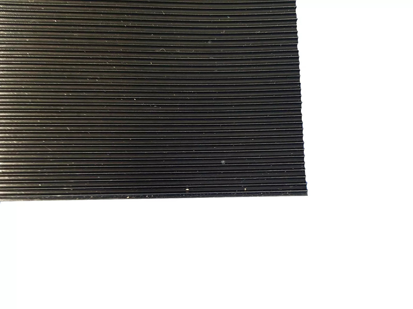 Rubber Mat Sheet 3mm Thick Black Fine Ribbed Ridged Grooved Lining Squares Pad