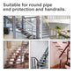 Comfortable Grip PVC Handrail End Cap for Stair Treads 4pcs Black Color