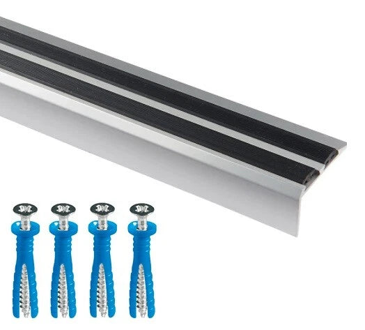 Stair Nosing Edge Trim - Aluminium Anti Slip Step Edging Strip for Stair 1m