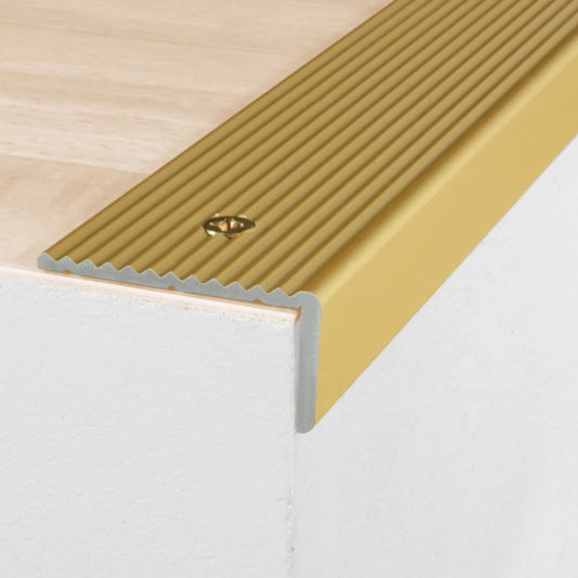 2.7m ALUMINIUM ANTI NON SLIP STAIR EDGE NOSING - STEP EDGING TRIM- 40 x 20mm