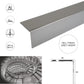 3.22m Aluminium Stair Nosing Edge Trim Step Nose Edging Trim Nosings 56x55mm