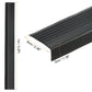 3.2Ft Stair Nosing, 3cm PVC L Shape Step Edges Protector, Black