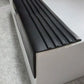 Stair Edge Trim 20FT Vinyl Rubber Stair Nosing for Stairs [Black,0.98 Inch]