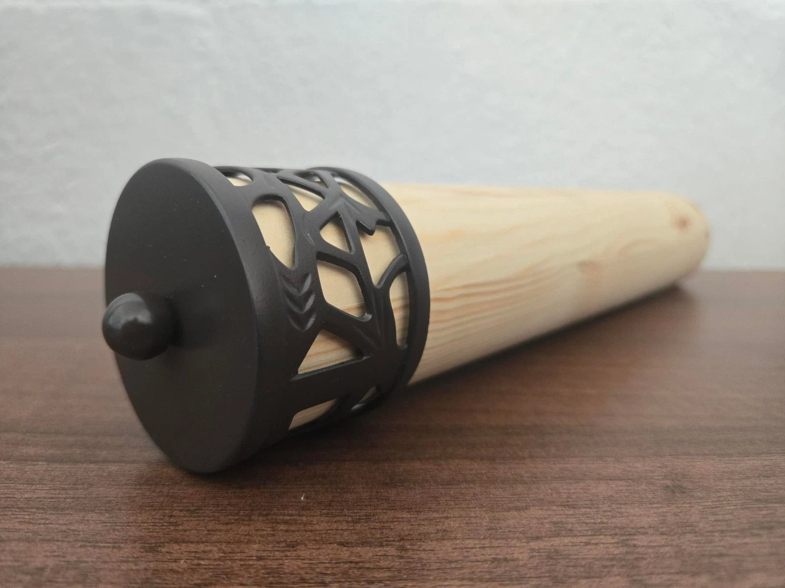 Stair Handrail End Caps for 54mm Round Wall Rails Factory Reject Brown not Black
