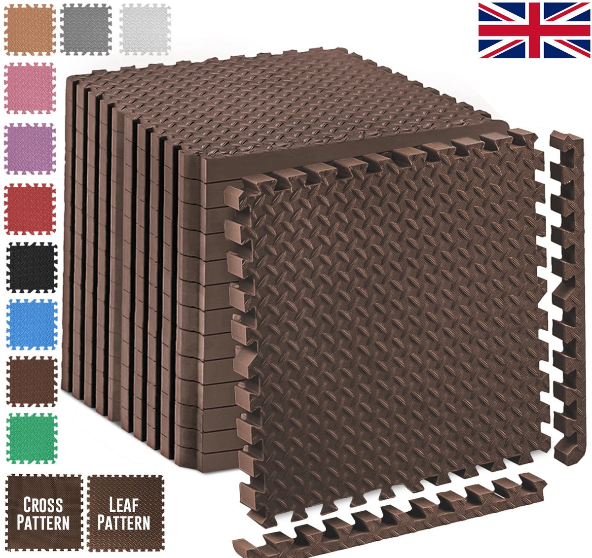 EVA INTERLOCKING FLOOR MATS SOFT FOAM GYM FLOORING MAT YOGA TILES 25 MM 60x60CM