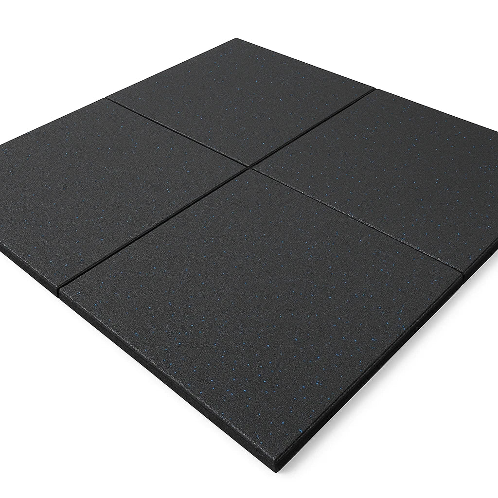 Rubber Gym Home Garage Floor Mat Tiles Flooring Heavy Duty 15mm Thick Black