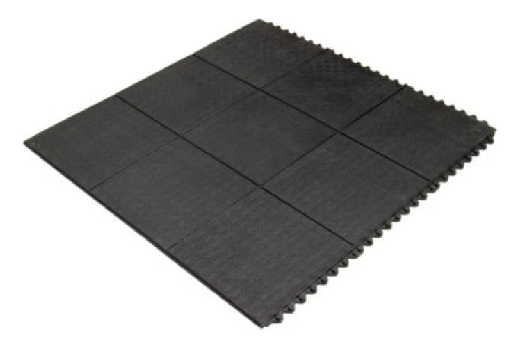 Rubber INTERLOCKING Gym Flooring | Home Exercise Mats | 910mm x 910mm per mat