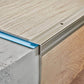 Stair Nosing Silver 30x30mm Anodised Aluminium Ribbed Non-Slip 1.0m Trim Screws