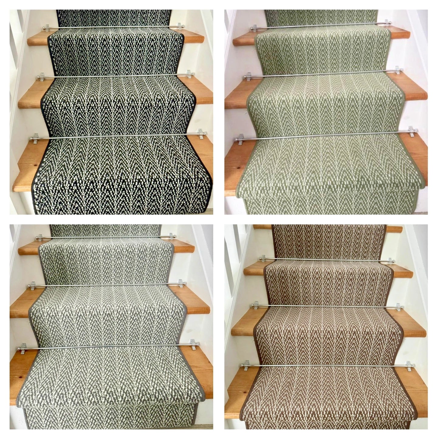 Herringbone Stair Runners Very Long For Stairways Hallways Border Carpet Rugs