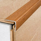 Aluminium Stair Nosing Wood Effect 35 x35 mm Step Edging Guard Trim Profile A41