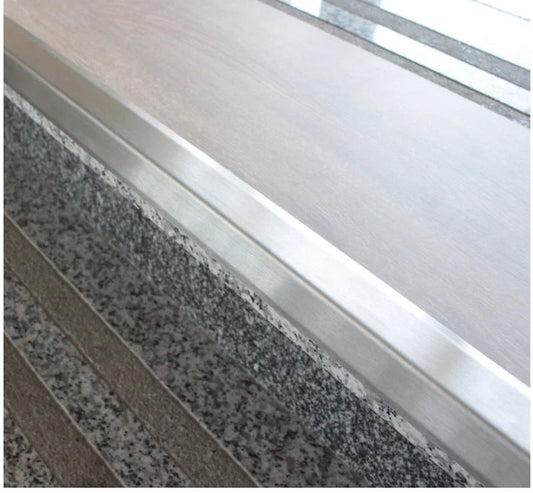 Stainless steel stair nosing strip 30X30 - 100CM