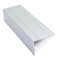 Stair Nosing Aluminium Matt Silver 25x10mm Self-Adhesive Retro-Fit Grooved 0.9m