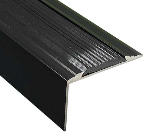 Aluminium Stair Nosing Edge Trim Step Nosings V1 Anti Slip Pad Silver Grey Black