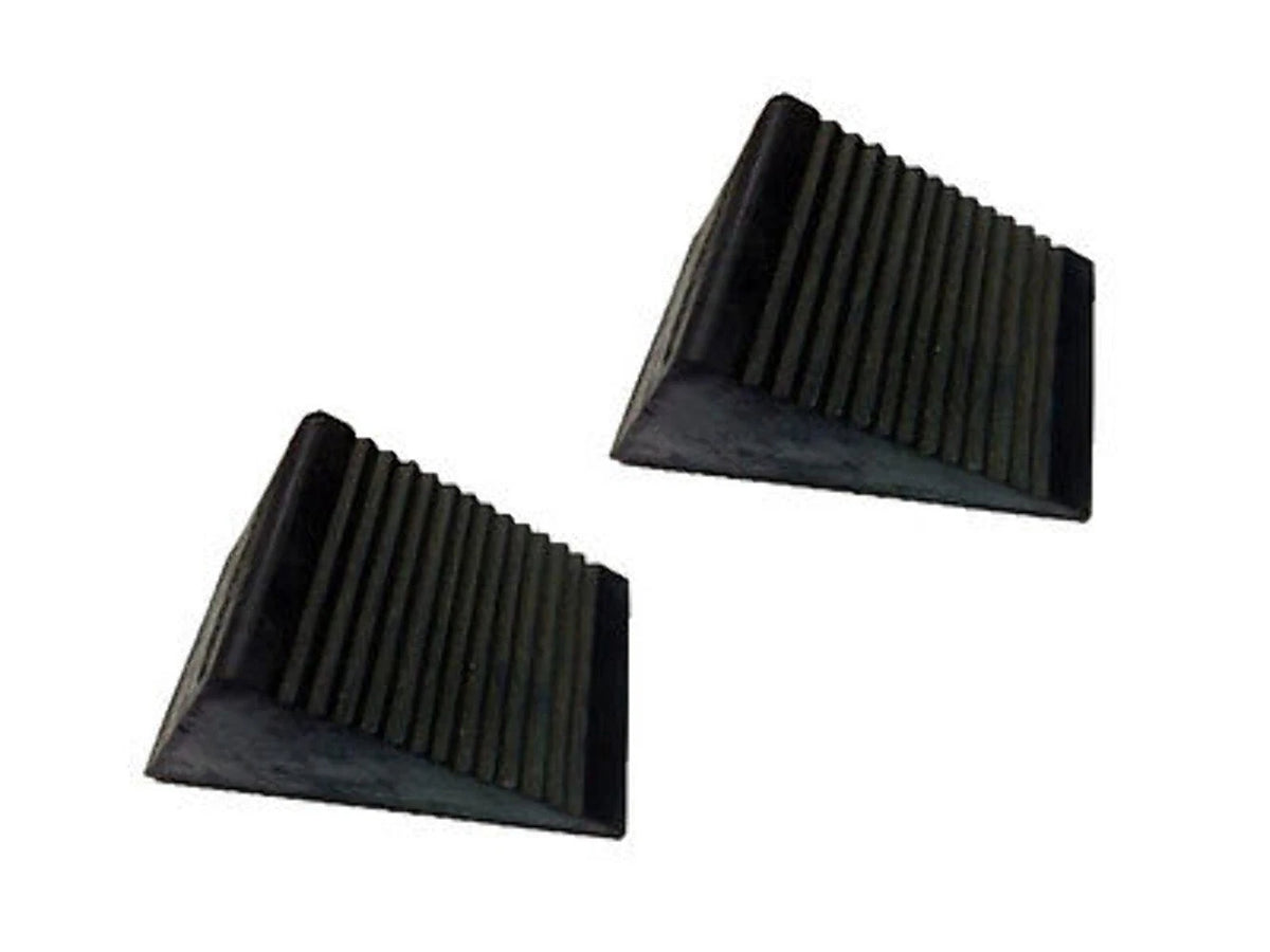 Pair of Rubber Wheel Chocks for Cars, Trailers & Caravans, 0.6KG