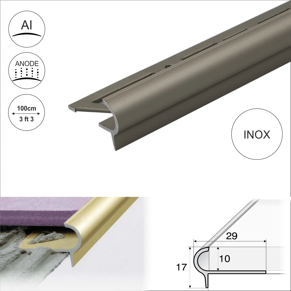 ROUNDED STAIR NOSING EDGE TRIM STEP NOSE EDGING NOSINGS FOR TILES A80