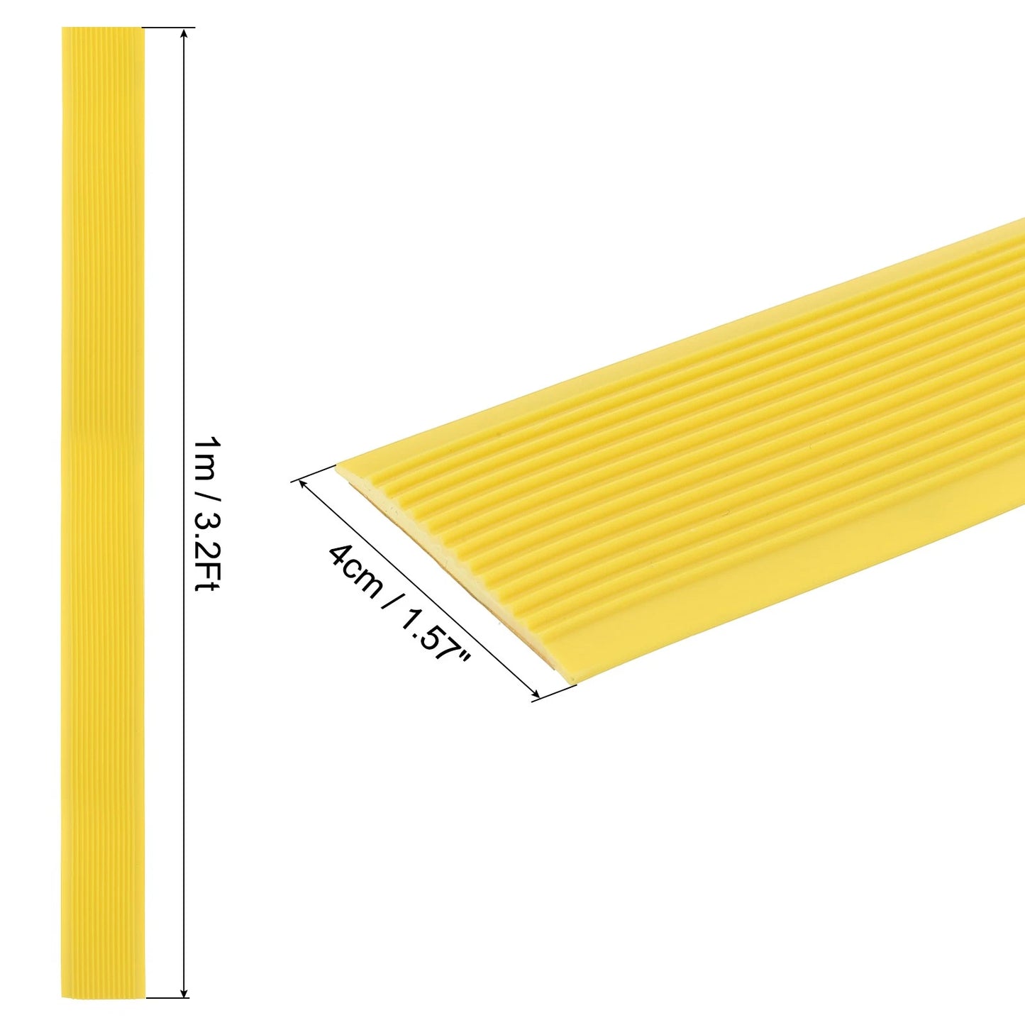3.2Ft Stair Nosing, 4cm PVC Self Adhesive Step Edges Protector, Yellow