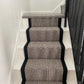 Carpet Stair Runner | 14 Steps | Herringbone Black & White| 7.00m x 0.60m