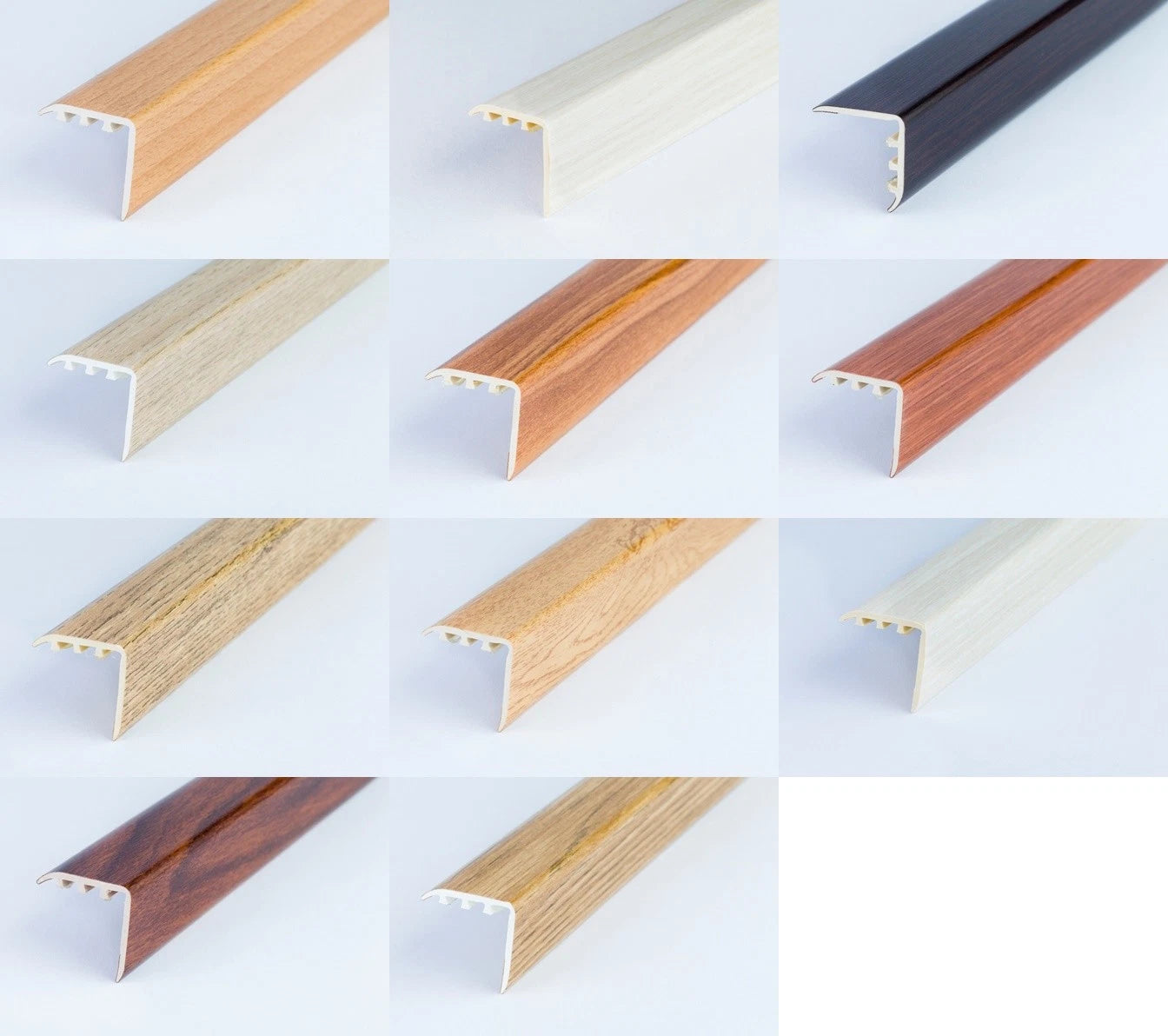 STAIR NOSING EDGE UPVC WOOD EFFECT -TRIM- EDGING NOSING 25x25 - 1.80 METRES