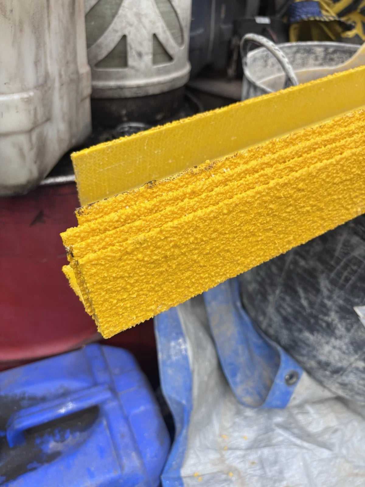 Non Slip Gritted Stair Nosing 55 x 55 x 4mm - Yellow Stair Edging £5 Per Metre