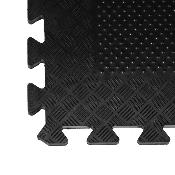 Heavy Duty Rubber Gym Mats Garage Flooring Tiles Commercial Interlocking 4pcs