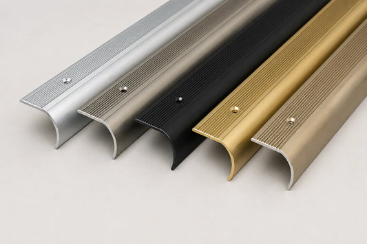 Aluminium Stair Nosing 35 × 45 mm Bullnose Edge Trim Anti Slip Step Edging 1M