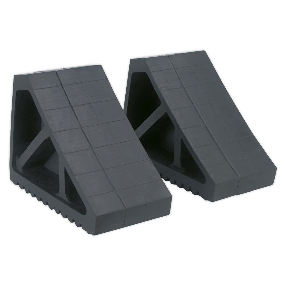 Sealey WC02 Rubber Wheel Chocks - Pair