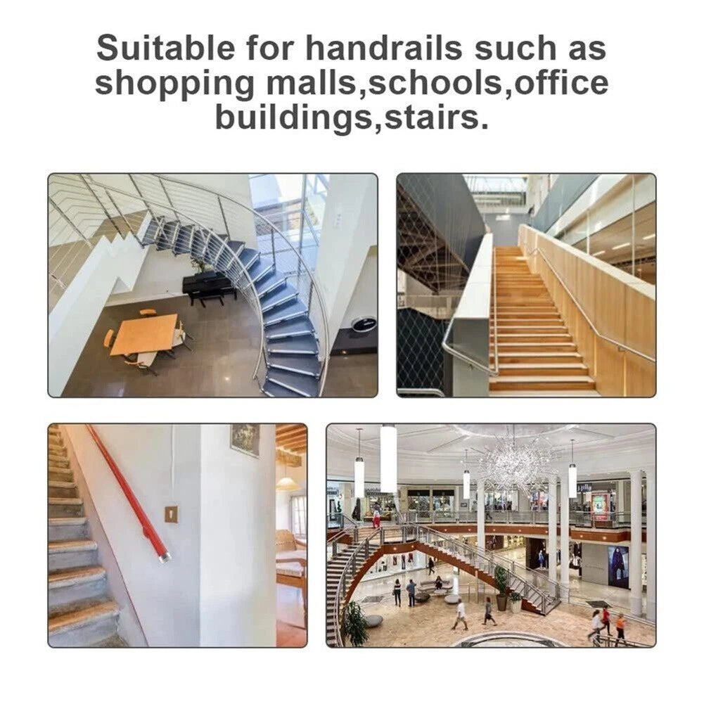 Comfortable Grip PVC Handrail End Cap for Stair Treads 4pcs Black Color