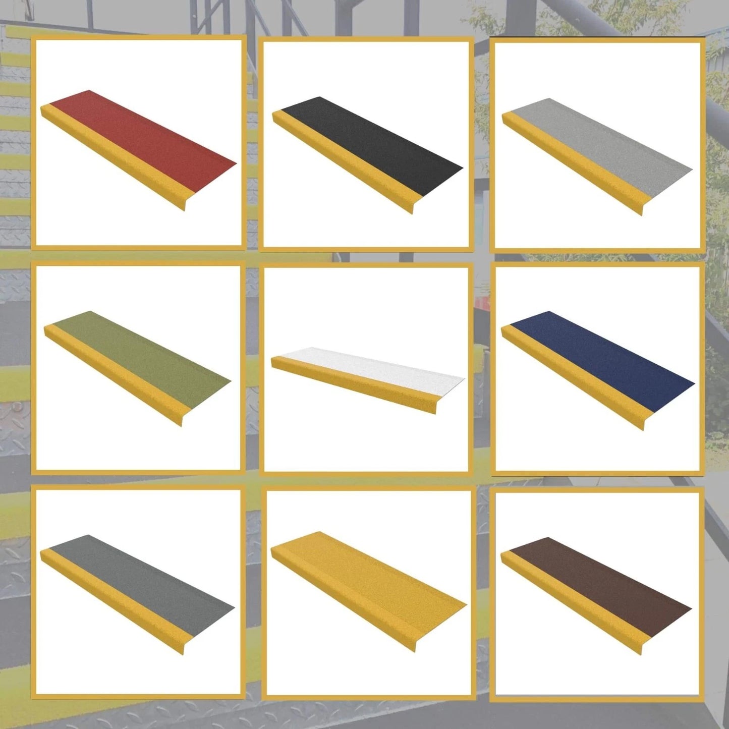 Anti-Slip GRP Stair Tread Covers