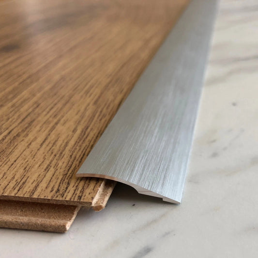 DOOR THRESHOLD BRUSHED ANODISED ALUMINIUM FLOOR BAR EDGE TRIM RAMP - 93 cm long