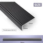 Black 36" Metal Stair Nosing, Heavy-Duty Aluminum Self-Adhesive Stair Edge