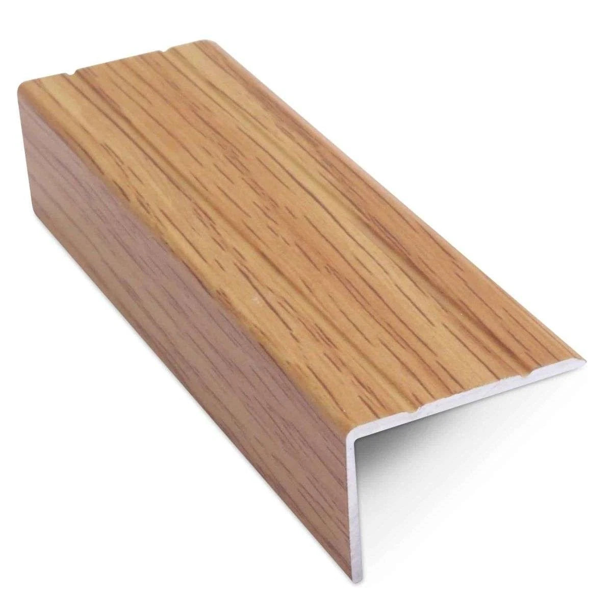 Aluminium 30mm x 20mm Stair Nosing Retro Fit Self Adhesive – NAS – Grooved 2.7m