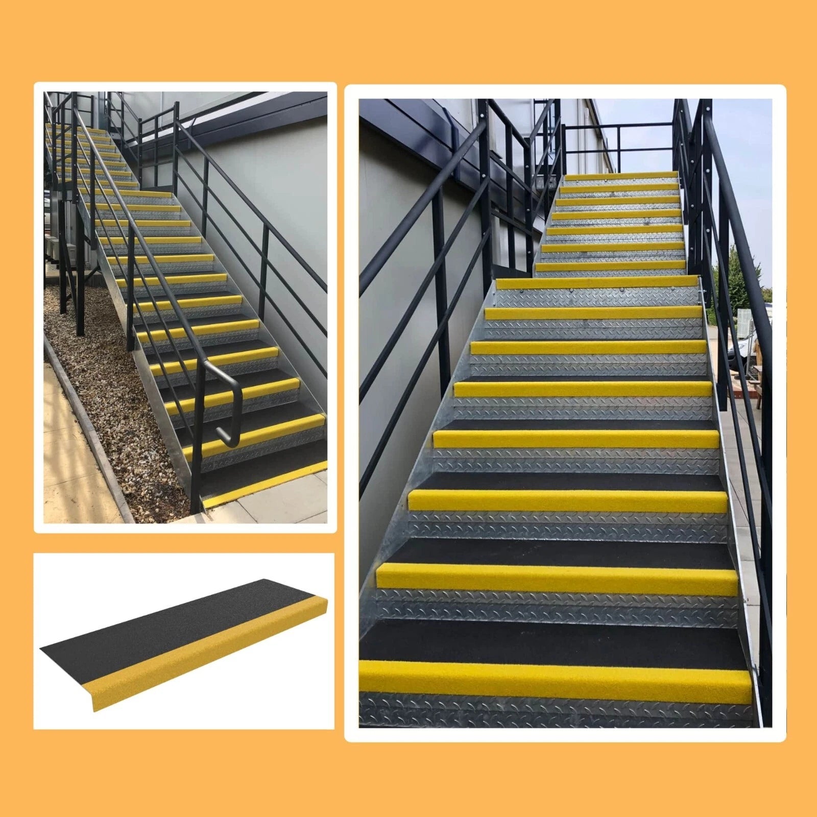 Anti-Slip GRP Stair Tread Covers
