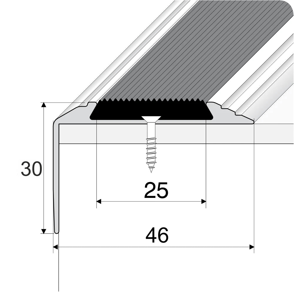 Aluminium Stair Nosing Edge Trim Step Nose Edging Nosings For Carpet,Wood... A38