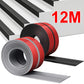 Self Adhesive Anti Slip Stair Nosing 12m Vinyl Rubber Edge Trim Bullnose Strips