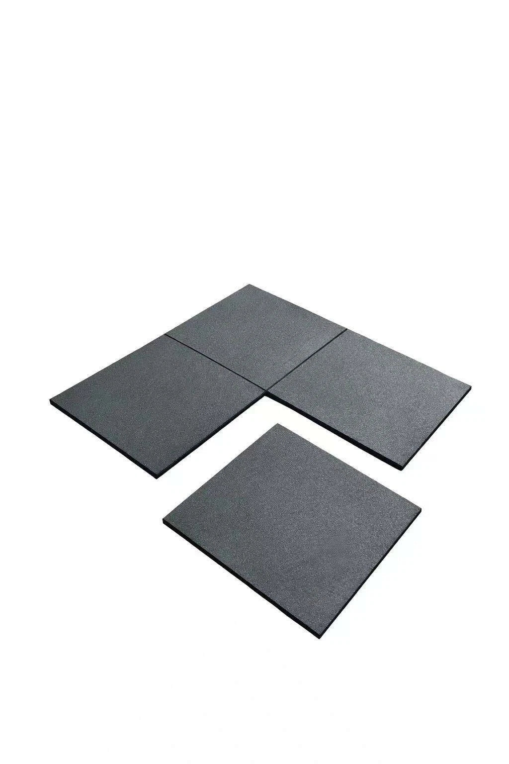 Rubber Gym Home Garage Floor Mat Tiles Flooring Heavy Duty 15mm Thick Black